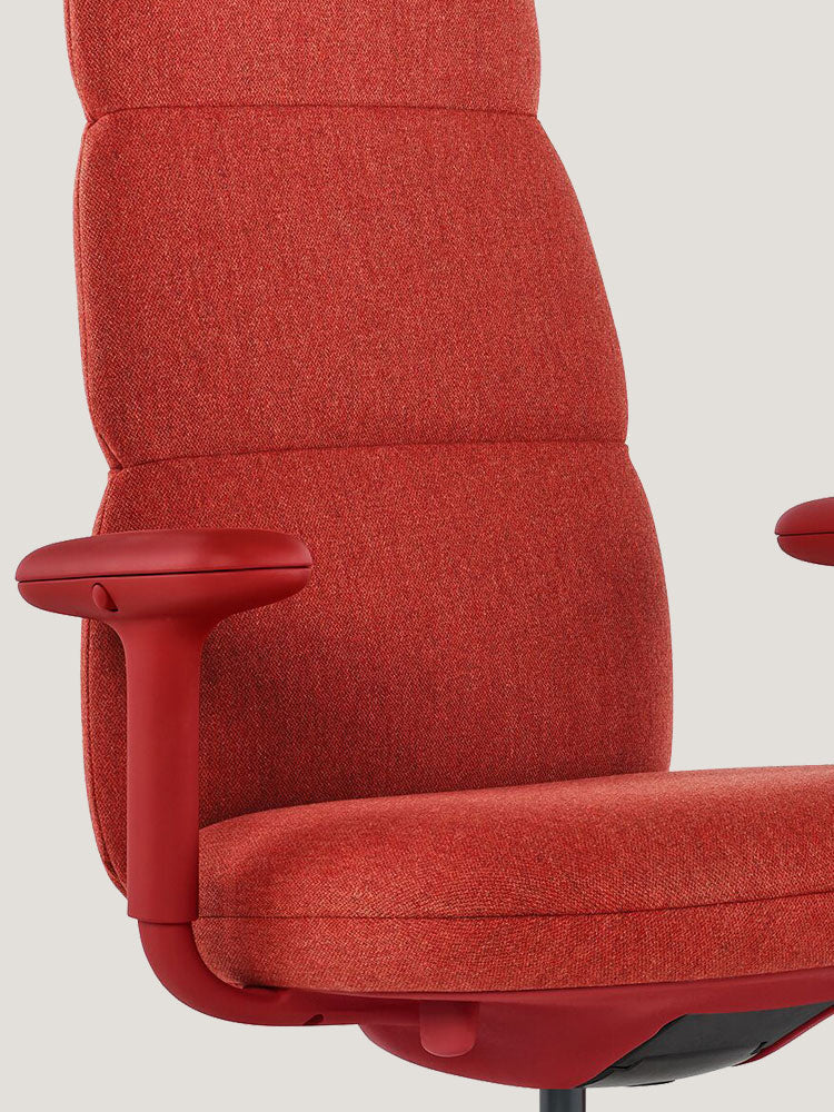 A Herman Miller Asari desk chair upholstered in Stow Leather