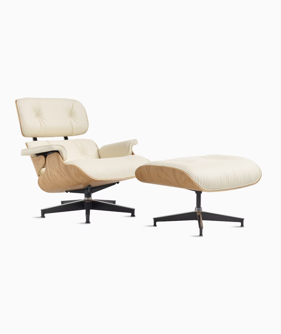 Eames Lounge Chair & Ottoman, Vegan Leather