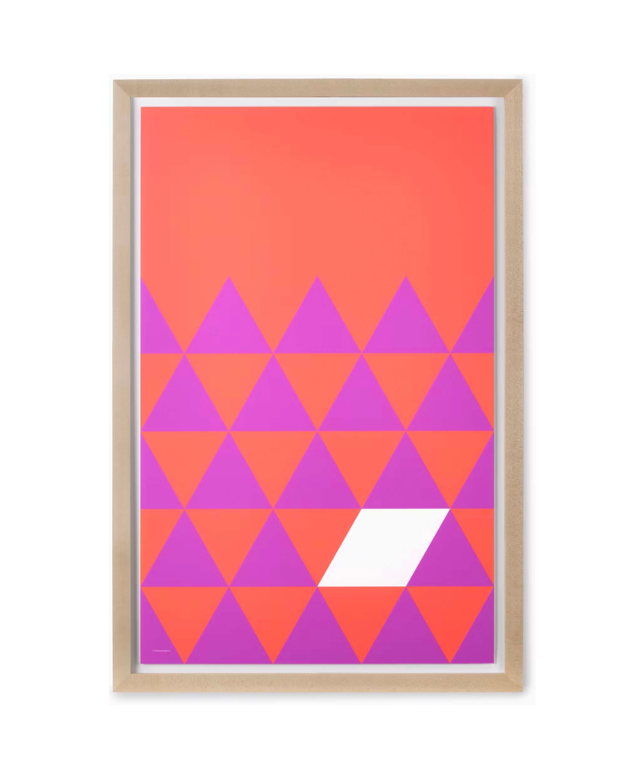 Nelson Pop Art Purple Triangles Poster