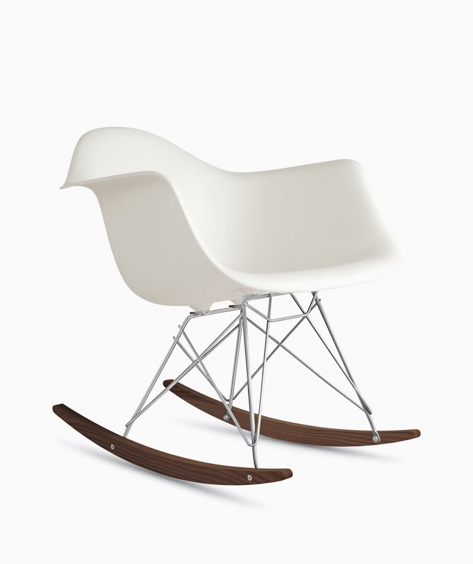 Eames Molded Plastic Armchair, Rocker Base