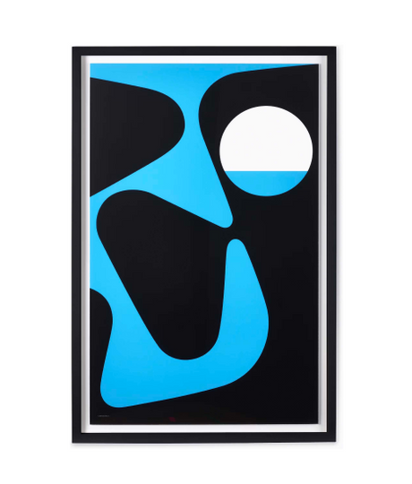 Nelson Pop Art Blue and Black Poster