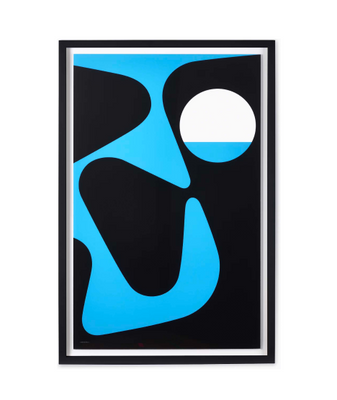 Nelson Pop Art Blue and Black Poster