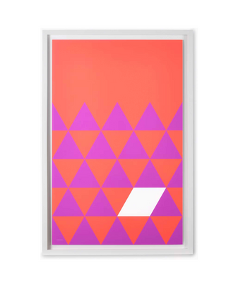 Nelson Pop Art Purple Triangles Poster