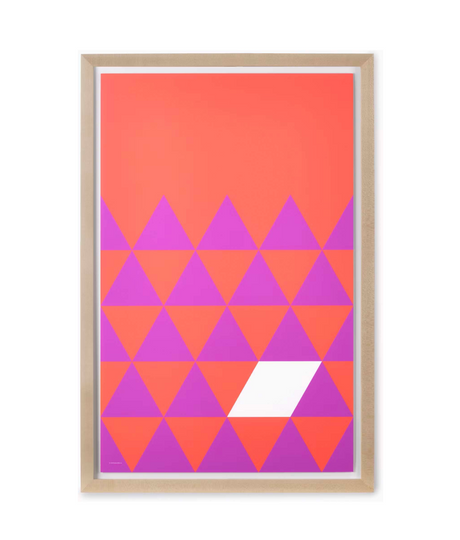 Nelson Pop Art Purple Triangles Poster