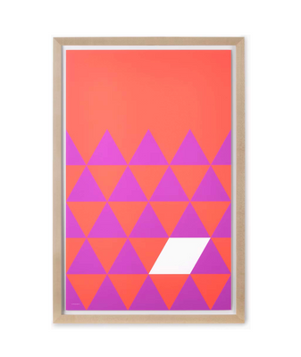 Nelson Pop Art Purple Triangles Poster