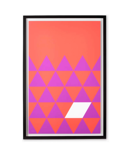 Nelson Pop Art Purple Triangles Poster