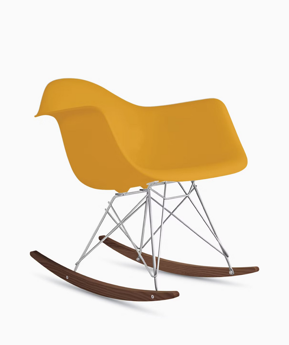 Eames Molded Plastic Armchair, Rocker Base