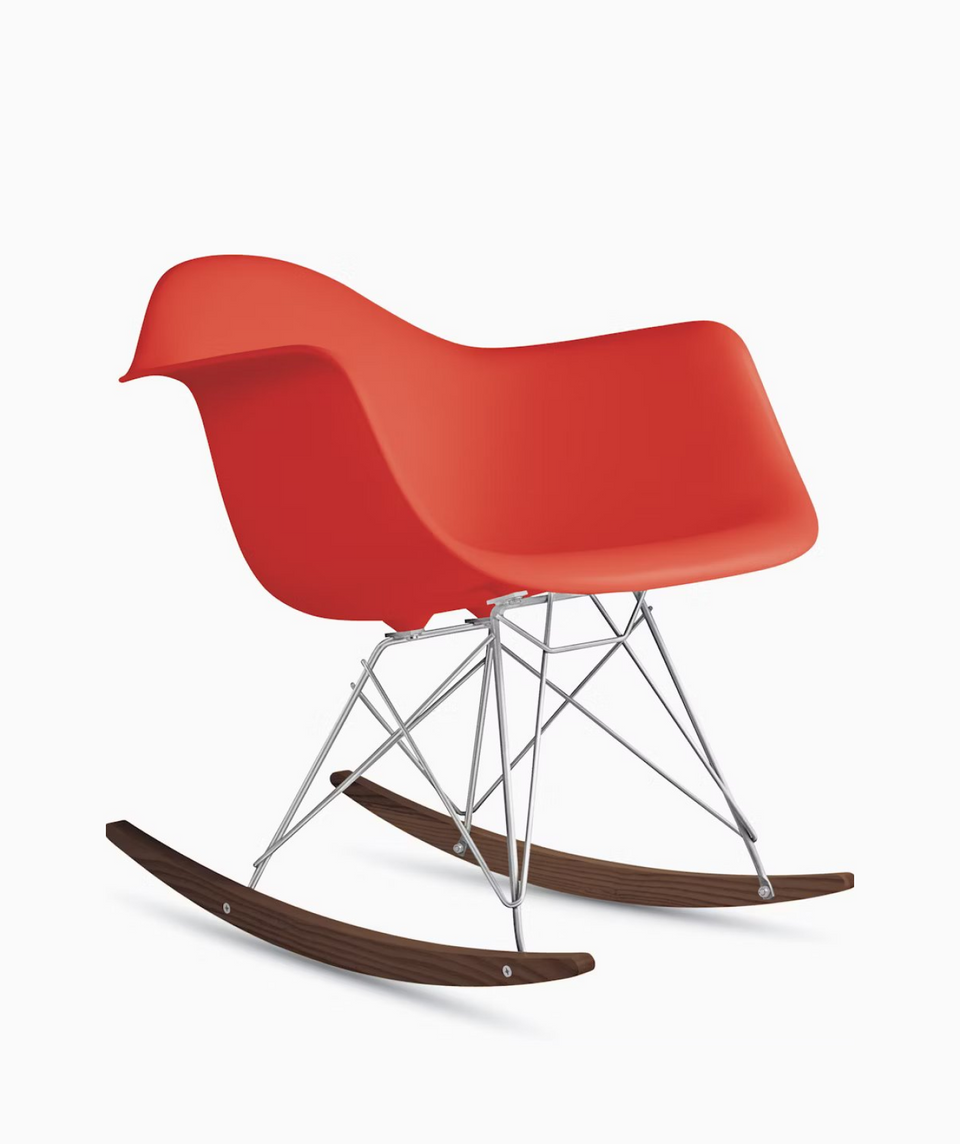 Eames Molded Plastic Armchair, Rocker Base