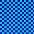 checker & ultramarine/turquoise