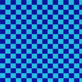checker & ultramarine/turquoise