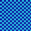checker & ultramarine/turquoise