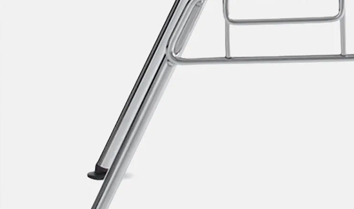 Wire, dowel-leg, and 4-leg options all have leveling floor glides.