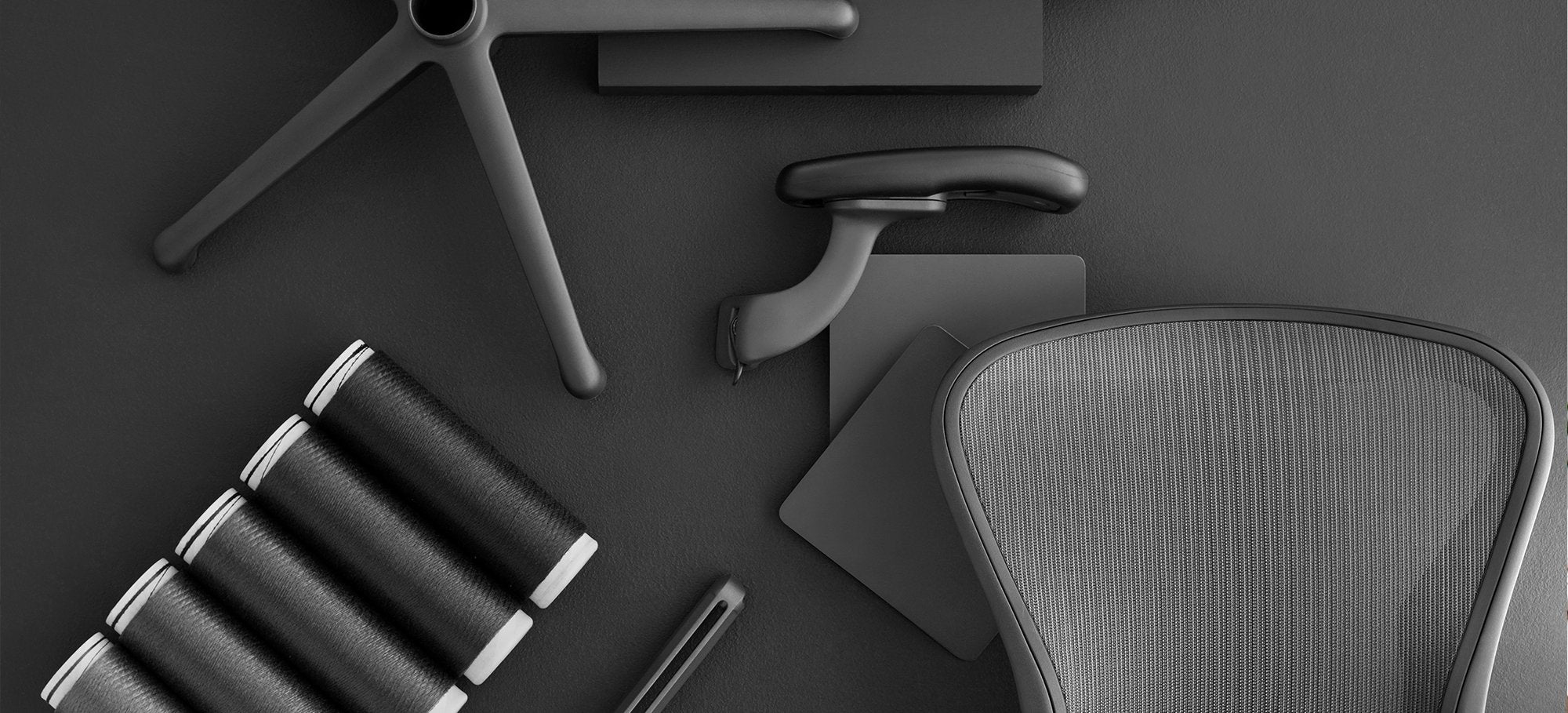 Detailed view of Aeron Chair components
