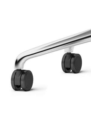 The castors and polished alumnium base on a Sayl office chair